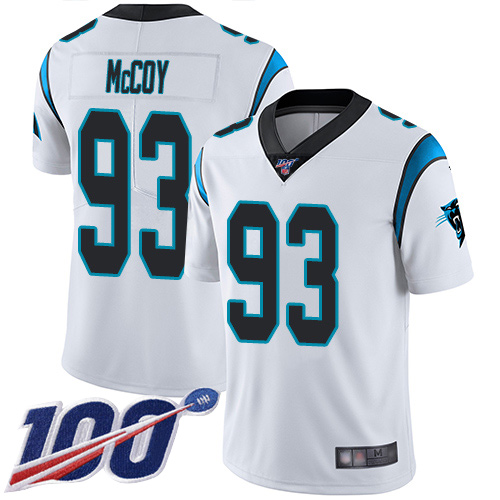 Carolina Panthers Limited White Youth Gerald McCoy Road Jersey NFL Football #93 100th Season Vapor Untouchable->carolina panthers->NFL Jersey